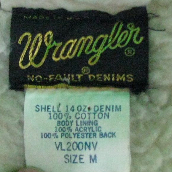 Vintage Wrangler Fleece-Lined No Fault Denim Vest - Picture 6 of 7